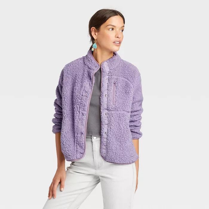 Women's Faux Fur Sherpa Jacket - Universal Thread™ | Target