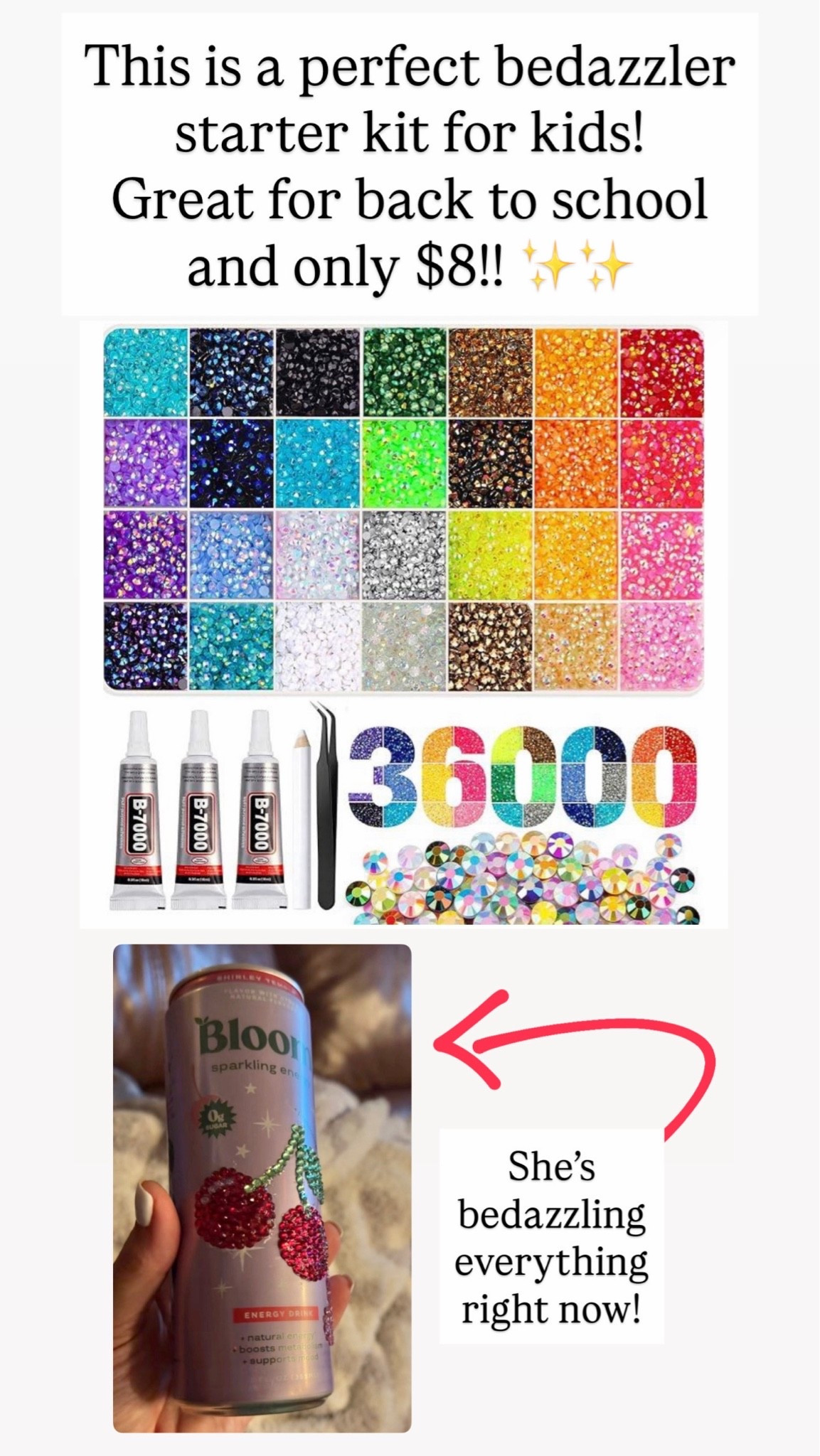 Bedazzling is such a big trend right now! This kit is under eight dollars right now!

#LTKKids