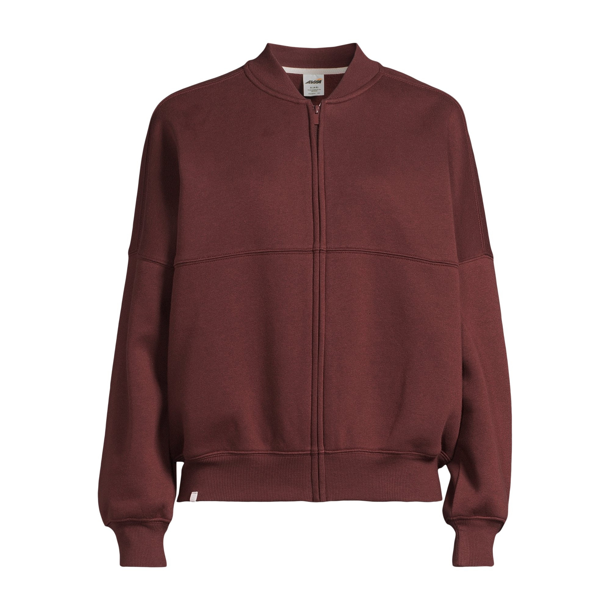 Avia Women's Fleece Bomber Zip-Up Sweatshirt, Sizes XS-XXXL - Walmart.com | Walmart (US)