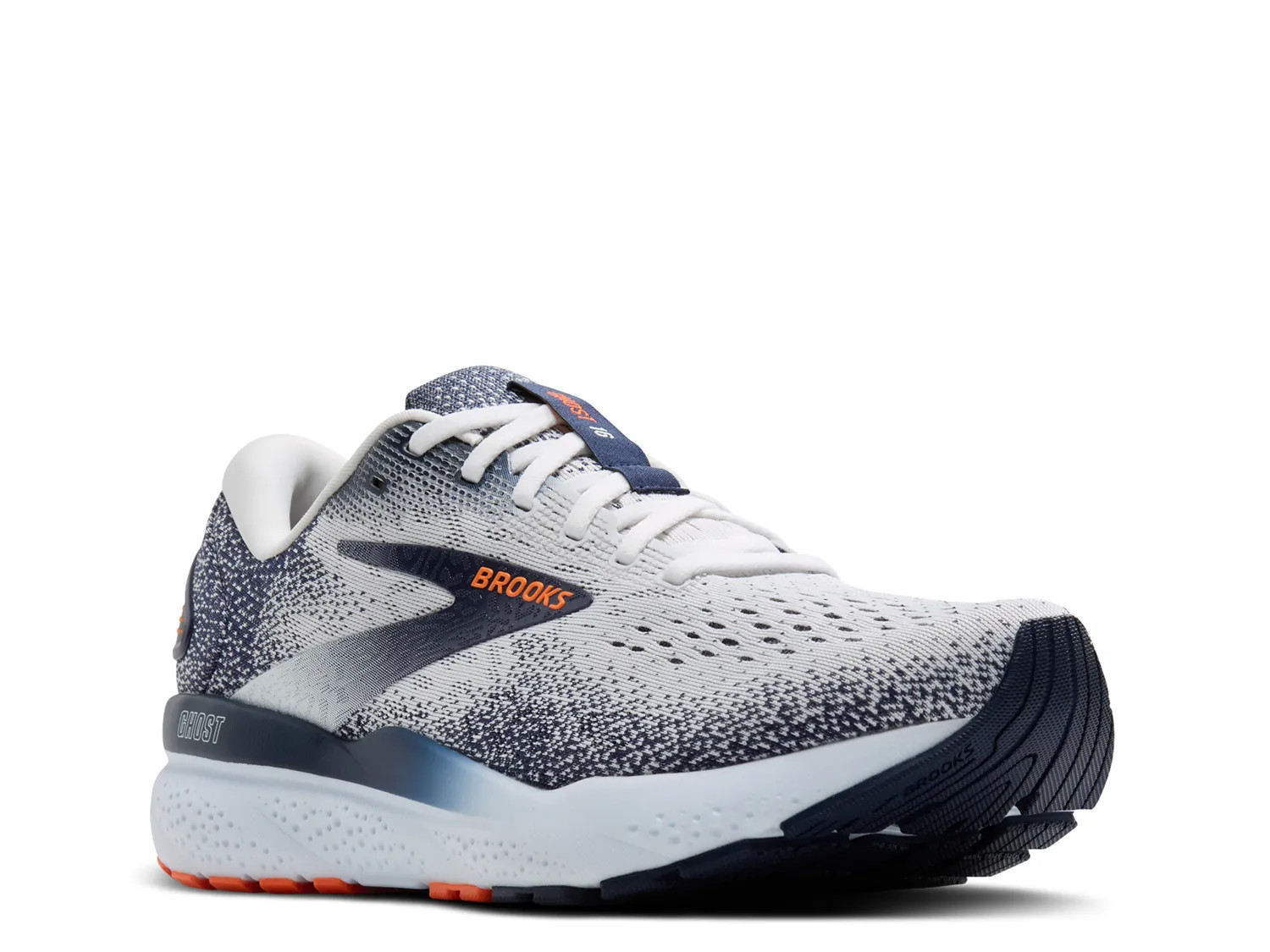 Brooks Ghost 16 Running Shoe | Men's | White/Blue | Size 9 | Sneakers | DSW