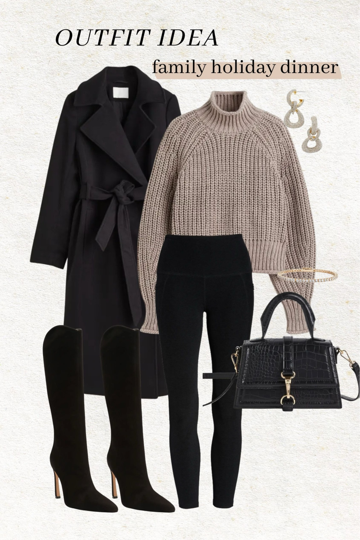 Outfit idea for your holiday dinner with family 🤎

Winter outfit; fall outfit; winter style; knee high black boots; dinner outfit; family dinner outfit: holiday dinner; H&M; Nordstrom 

#LTKworkwear #LTKHoliday #LTKstyletip