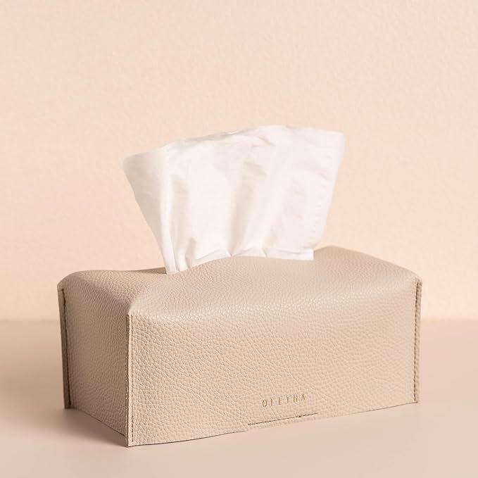 OLETHA Aesthetic Rectangle Tissue Box Cover Fits Standard Size Box, Rectangular Flat Tissues Box ... | Amazon (US)