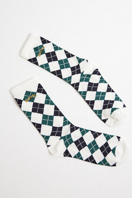 BDG Argyle Socks - Ivory at Urban Outfitters | Urban Outfitters UK