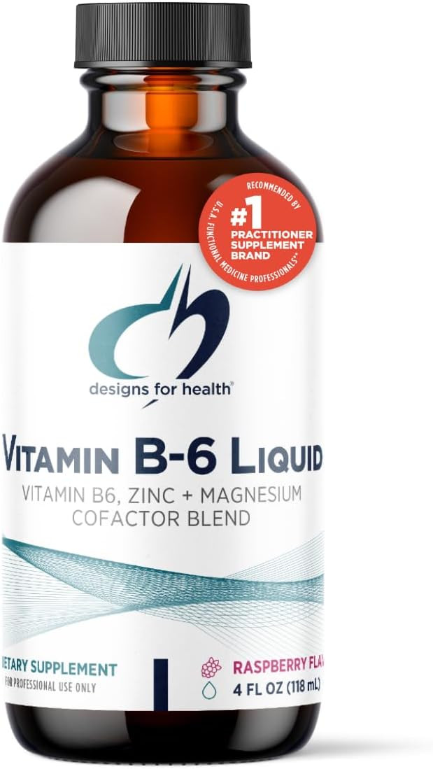 Designs for Health Vitamin B6 Liquid - 50mg B6 with Magnesium Chelate + Zinc Supplement - Absorbs... | Amazon (US)