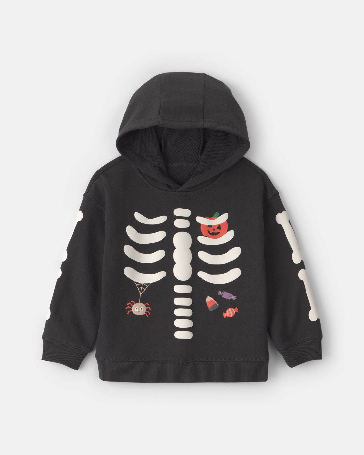 Toddler Skeleton Halloween Hoodie - Black/White | Carter's Inc