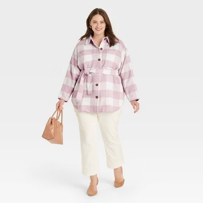 Women's Belted Shirt Jacket - A New Day™ | Target