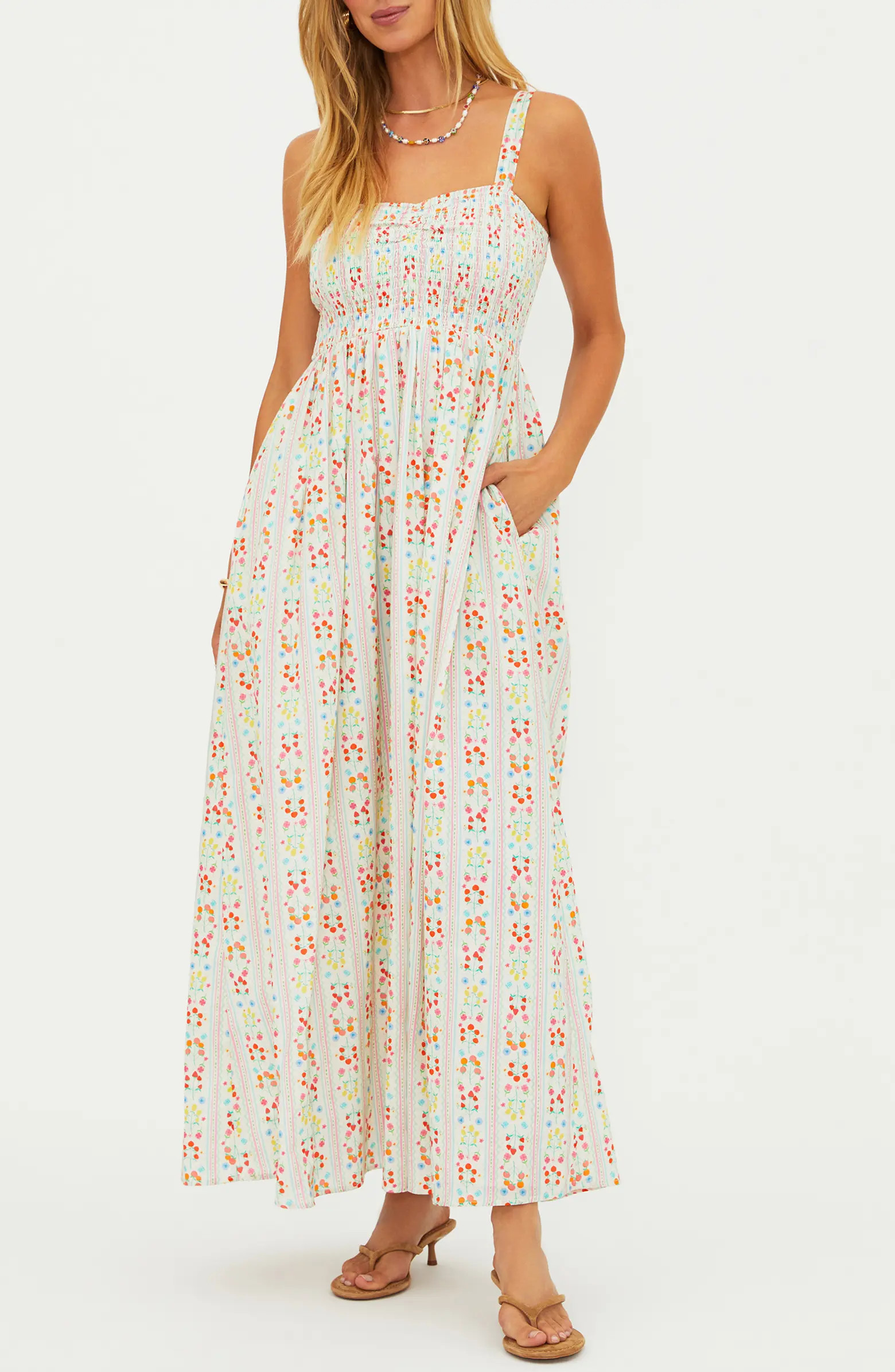 Cari Fruit Print Cotton Cover-Up Sundress | Nordstrom