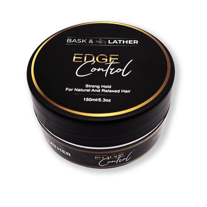 BASK & LATHER Edge Control Hair Gel, Strong Hold, Thick Edges, Styling Gel, Non-Greasy, Non-Flaki... | Amazon (US)