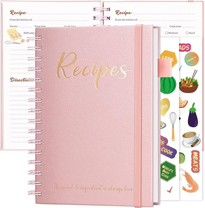 JUBTIC Blank Recipe Book to Write in Your Own Recipes 7" x 10" - Make Your Own Family Cookbook & ... | Amazon (US)