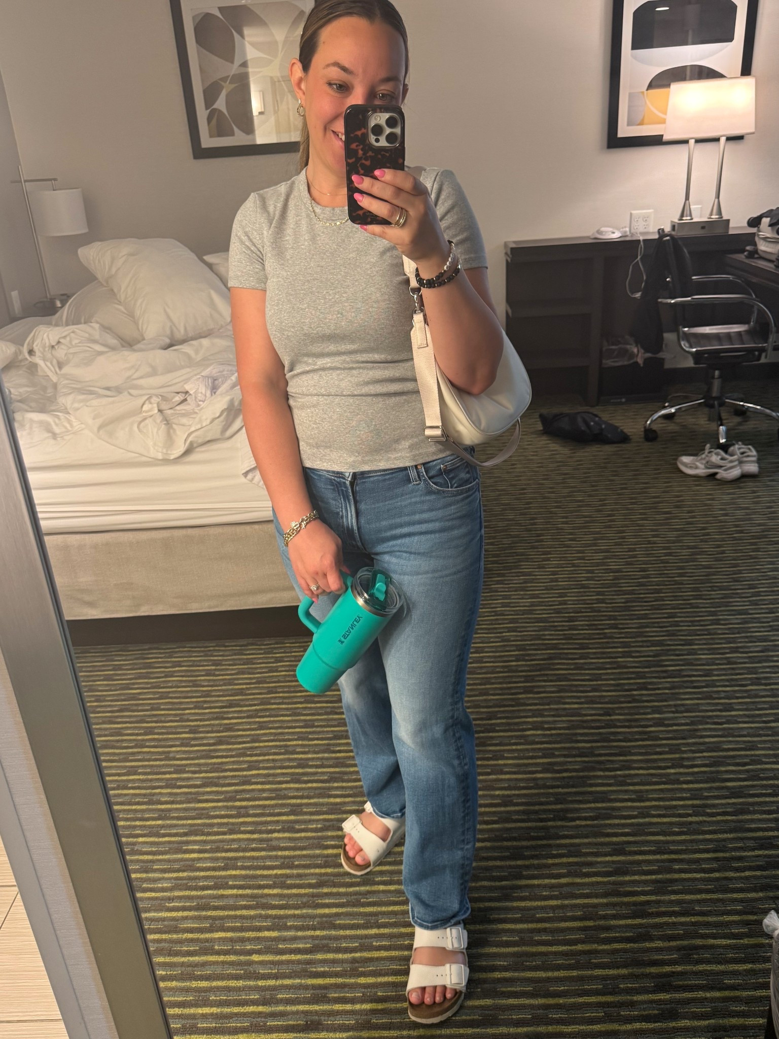 Casual outfit ideas mother jeans white crossbody basic tshirt summer sandals

Tshirt and jeans both fit true to size. I’m wearing medium in top and 30 in denim 😍😘

#LTKStyleTip #LTKItBag #LTKOver40