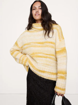 Italian Alpaca-Blend Funnel-Neck Sweater | Banana Republic (CA)