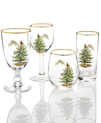 Spode Christmas Tree Collection Glassware Collection - Macy's | Macy's