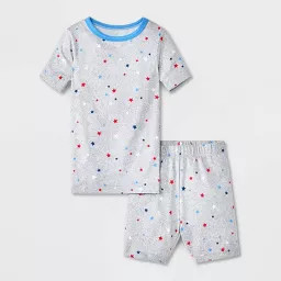 Toddler Boys' 2pc Short Sleeve Smooth Jersey Snug Fit Pajama Set - Cat & Jack™ Gray 2T | Target