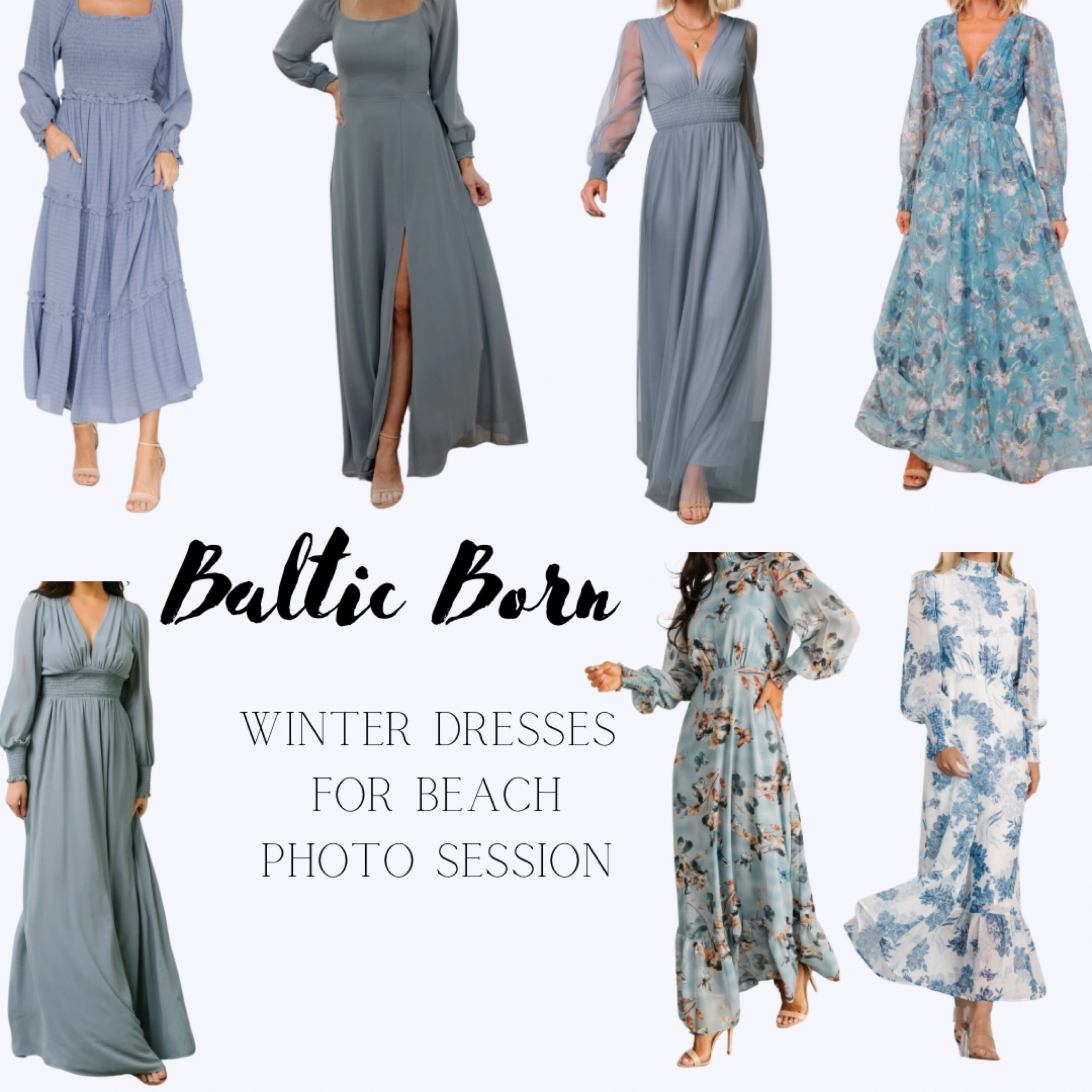 Baltic born offers dresses for all occasions at an affordable price.  These are stunning choices for family beach pictures. This color complements our white sand beautifully!  

#LTKStyleTip #LTKTravel #LTKFamily