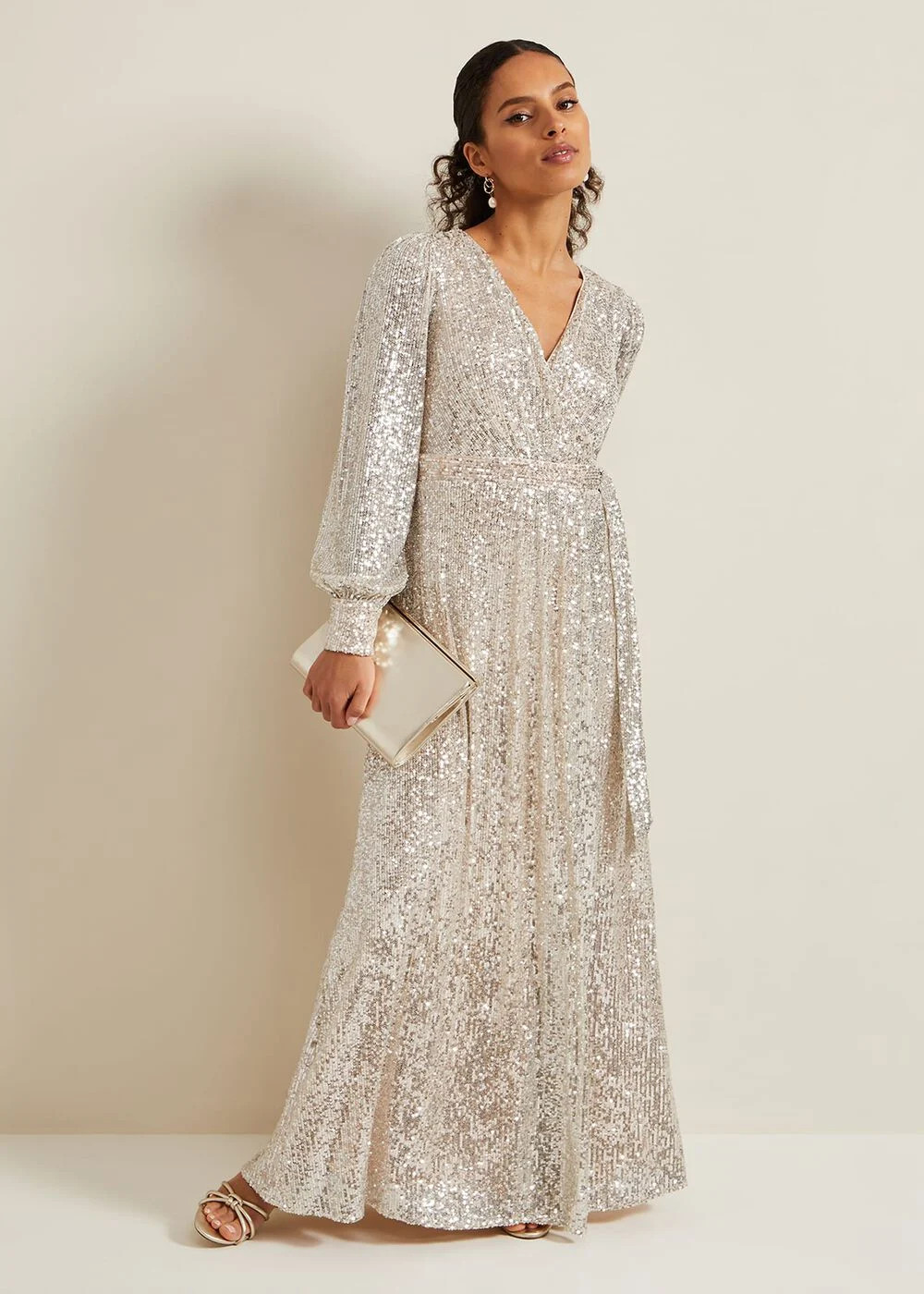 Petite Amily Sequin Maxi Dress | Phase Eight UK | | Phase Eight