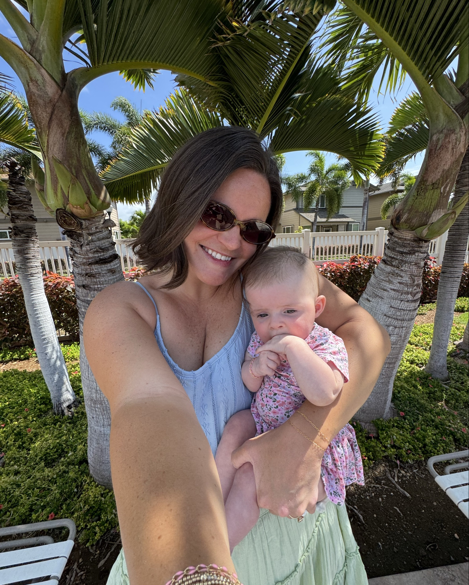 My soft belly, mom approved swimsuit haul :-) 
Brown top and bottoms: size up in top if in between sizes, size down in bottoms (I got an XL top and medium bottoms)
Black top and bottoms: size up in top, true to size bottoms (I got an XL top, large bottoms)
Flirty floral top and blue bottoms: true to size. I got a large in both.
Blue one piece: true to size. I got a large.
Cream with pink floral one piece: reviews say it runs small so I got an XL, but I think I would have liked the large better :-)
