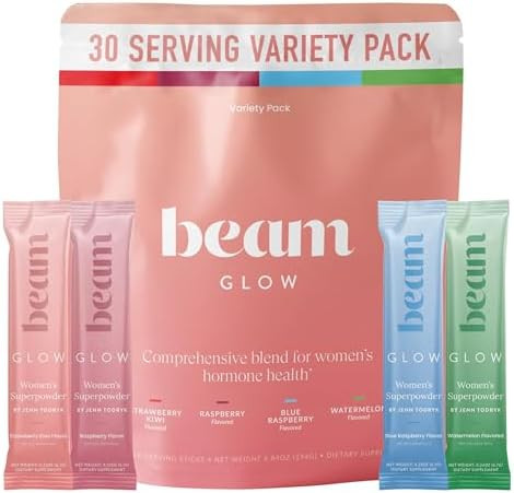 Beam Glow Hormone Support & Cortisol Supplement for Women - Daily Vitamins for Women with Ashwaga... | Amazon (US)