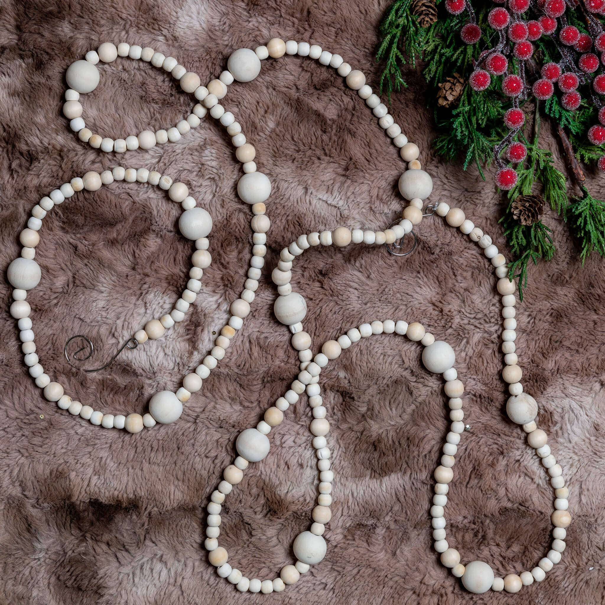 Wooden Decorative Garland (3 Pack) | King of Christmas
