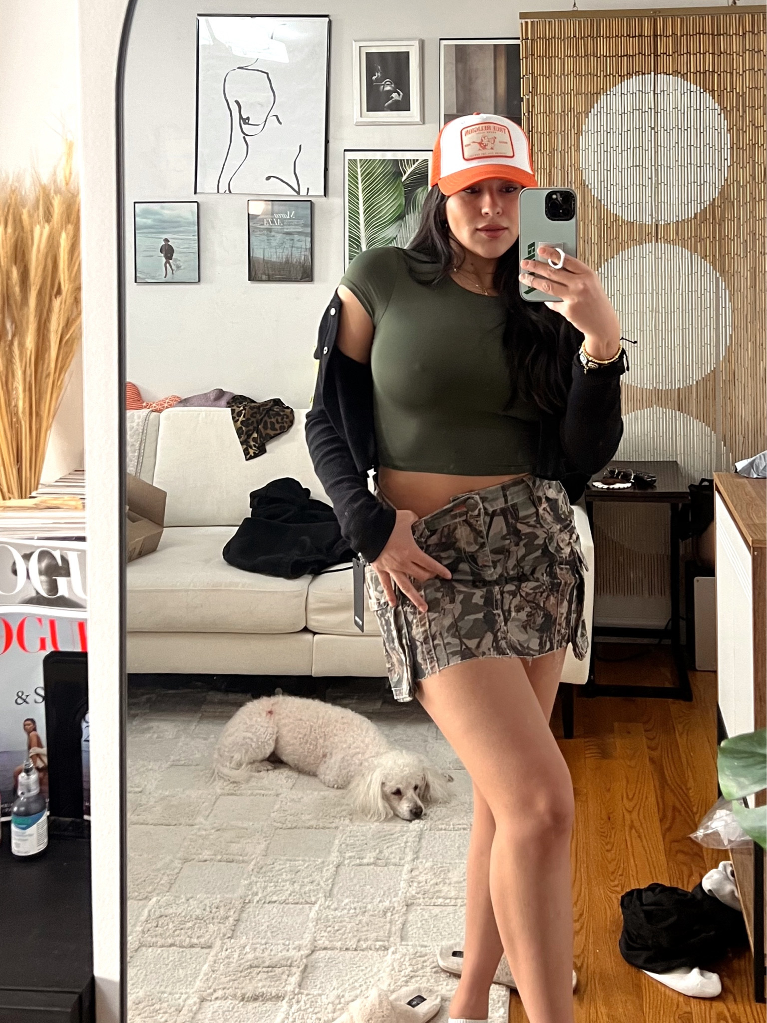 True Religion 🩶🩶🩶 skirt & cap 

#LTKSeasonal #LTKstyletip