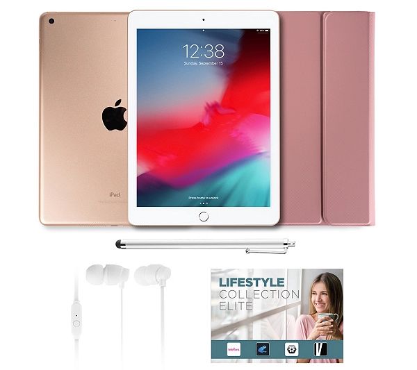Apple iPad 9.7" 128GB Wi-Fi Tablet with Keyboard and Voucher | QVC