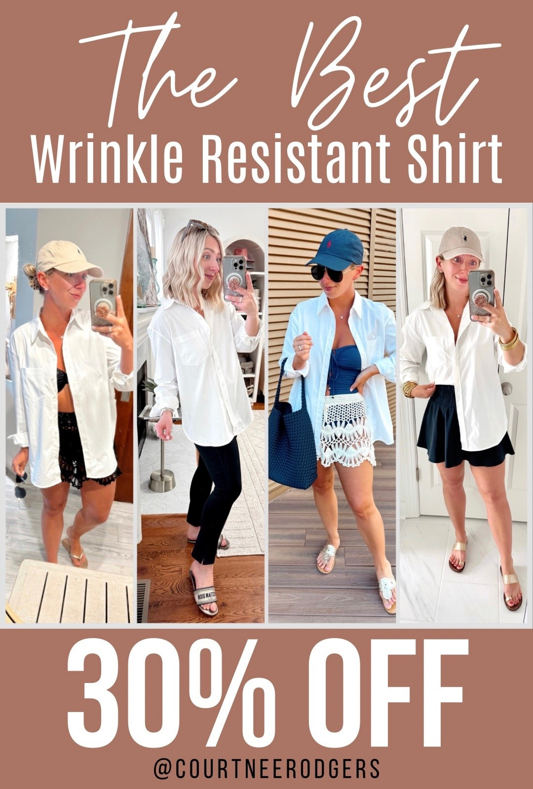 Our favorite Athleta wrinkle resistant button up is back in stock and ON SALE for 30% OFF!!! Runs big, I wear size XS (trust me size down one) —I ordered a second white one because I wore it so much last year!

Athleta, best seller, closet staples 

#LTKActive #LTKSeasonal #LTKmomlife