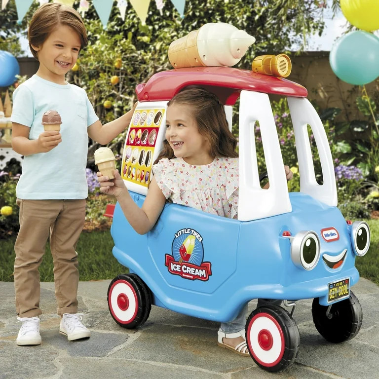 Little Tikes Cozy Ice Cream Truck, Ride-On Toy Ice Cream Truck Cozy Coupe for Ages 1.5 - 5 Years ... | Walmart (US)