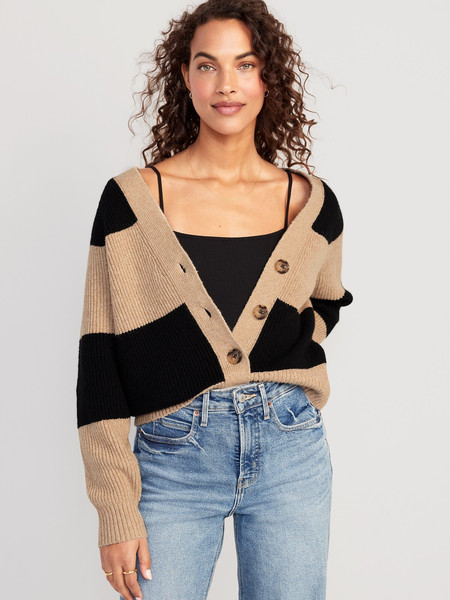 Shaker-Stitch Cardigan Sweater for Women | Old Navy (US)