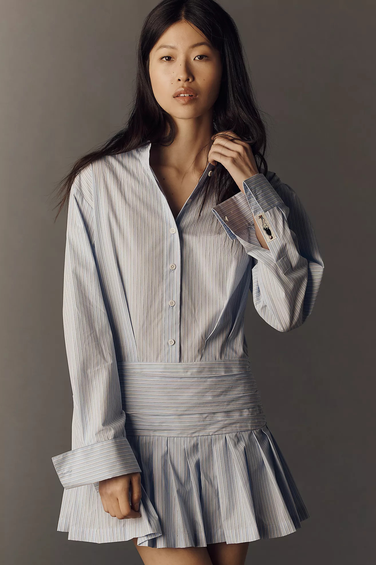 Rowing Blazers Pleated Buttondown Shirt Dress | Anthropologie (US)
