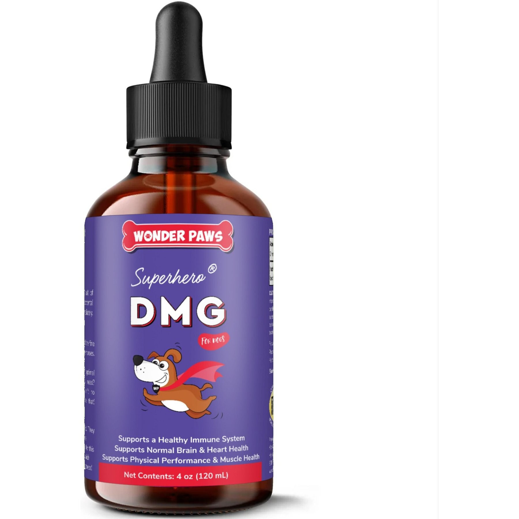 Wonder Paws DMG Support Immune Health Performance Liquid Supplement for Dogs, 4-fl oz bottle | Chewy