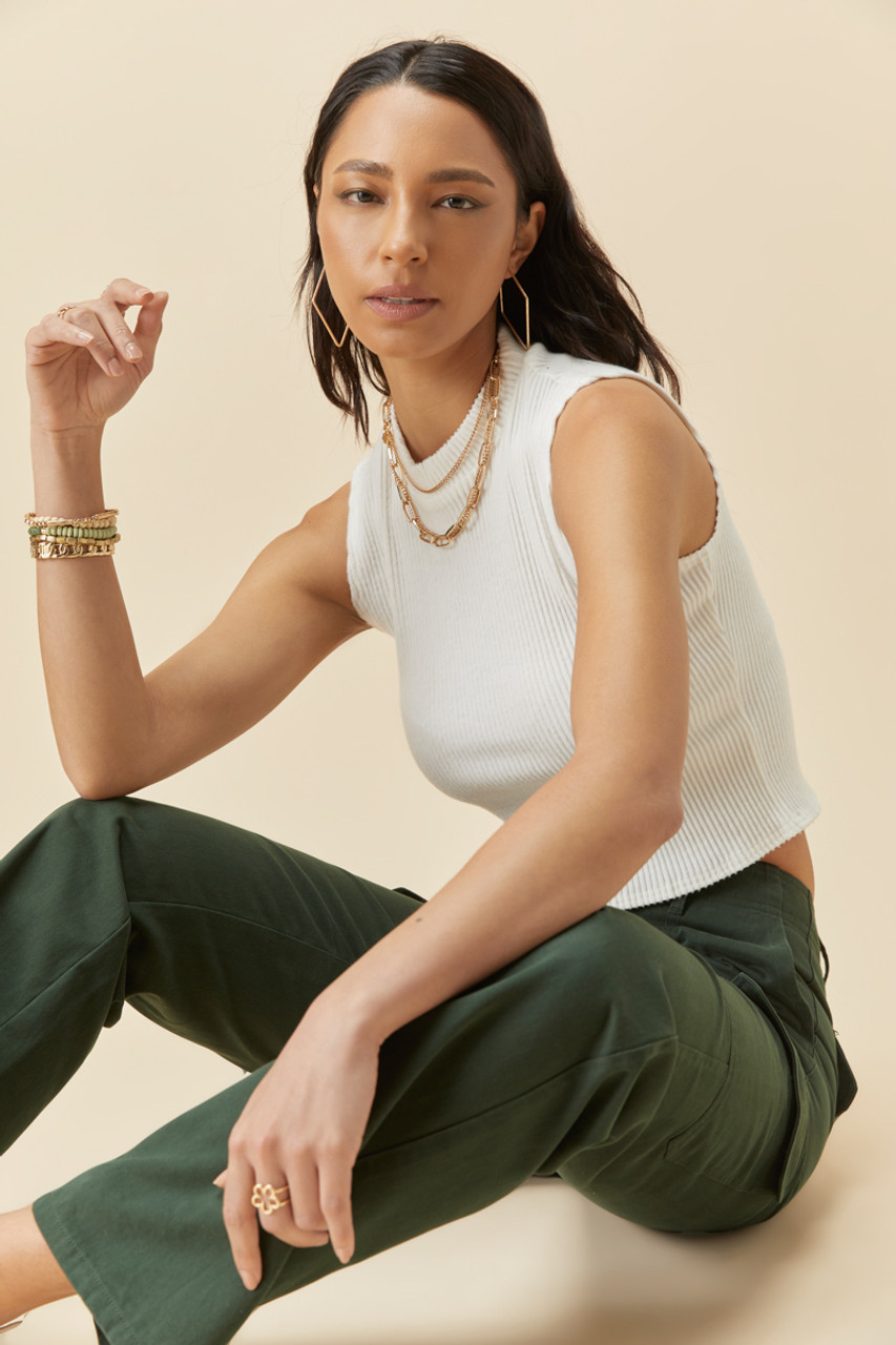 Claire Mock Neck Sleeveless Top | Francesca's