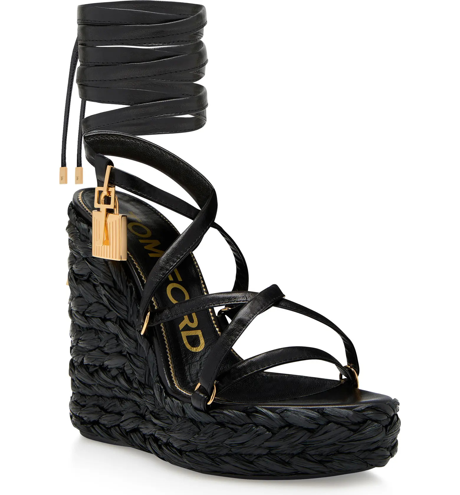 TOM FORD Padlock Espadrille Wedge Sandal | Nordstrom | Nordstrom