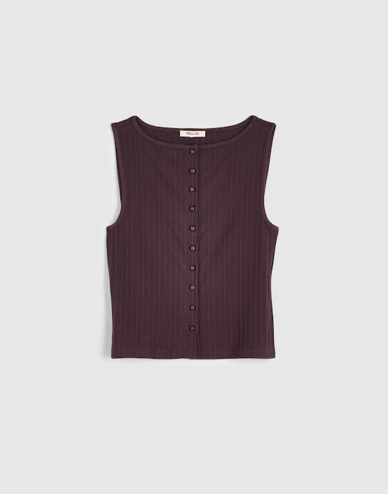 Ribbed Crewneck Shell Top | Madewell