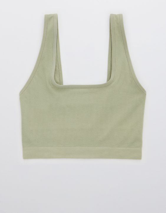 Aerie Seamless Square Neck Longline Bralette | American Eagle Outfitters (US & CA)