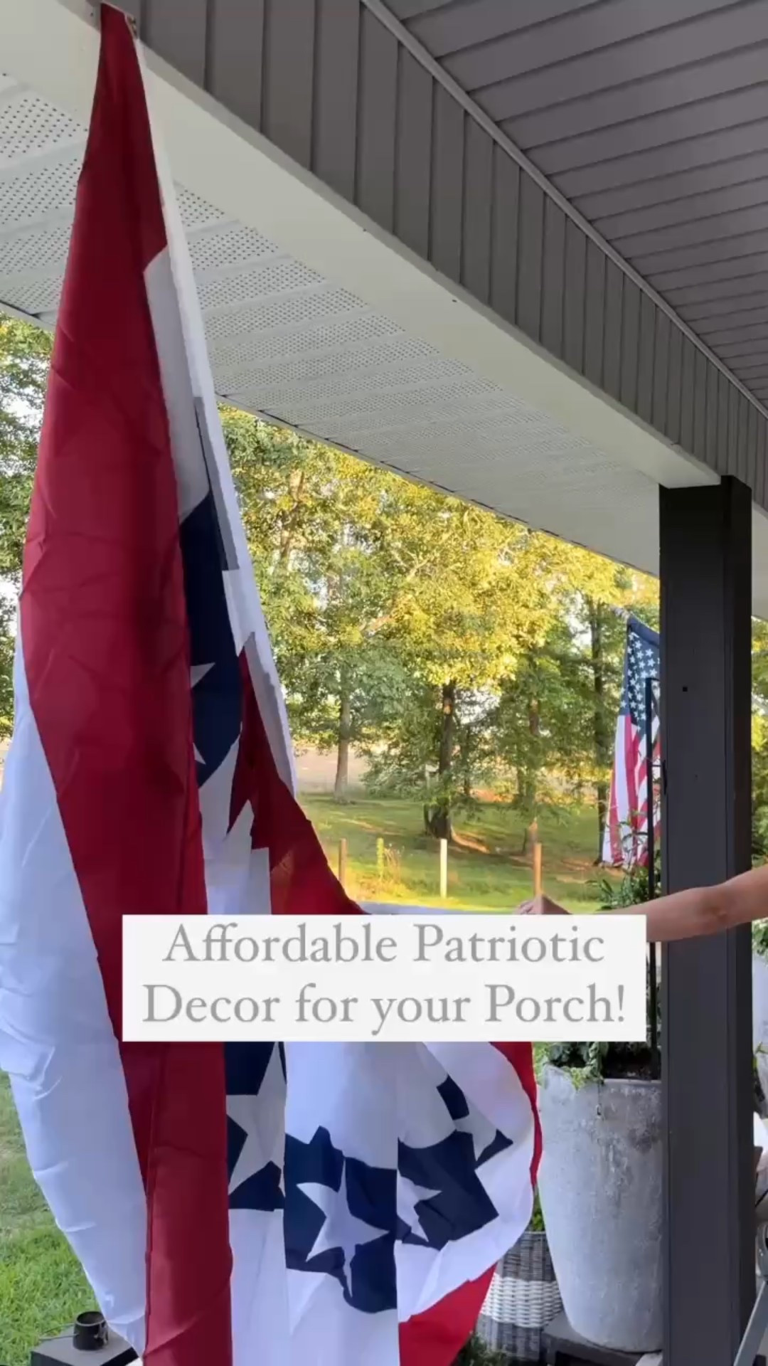 Patriotic porch decor! 
Memorial Day!

#LTKHome #LTKSeasonal #LTKSaleAlert