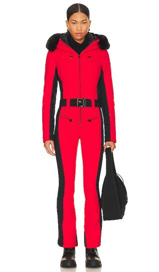 Goldbergh Parry Ski Faux Fur Jumpsuit in Red. - size 36 | Revolve Clothing (Global)