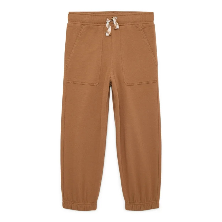 Wonder Nation Little Boys Solid Fleece Joggers, Size 4-10 | Walmart (US)