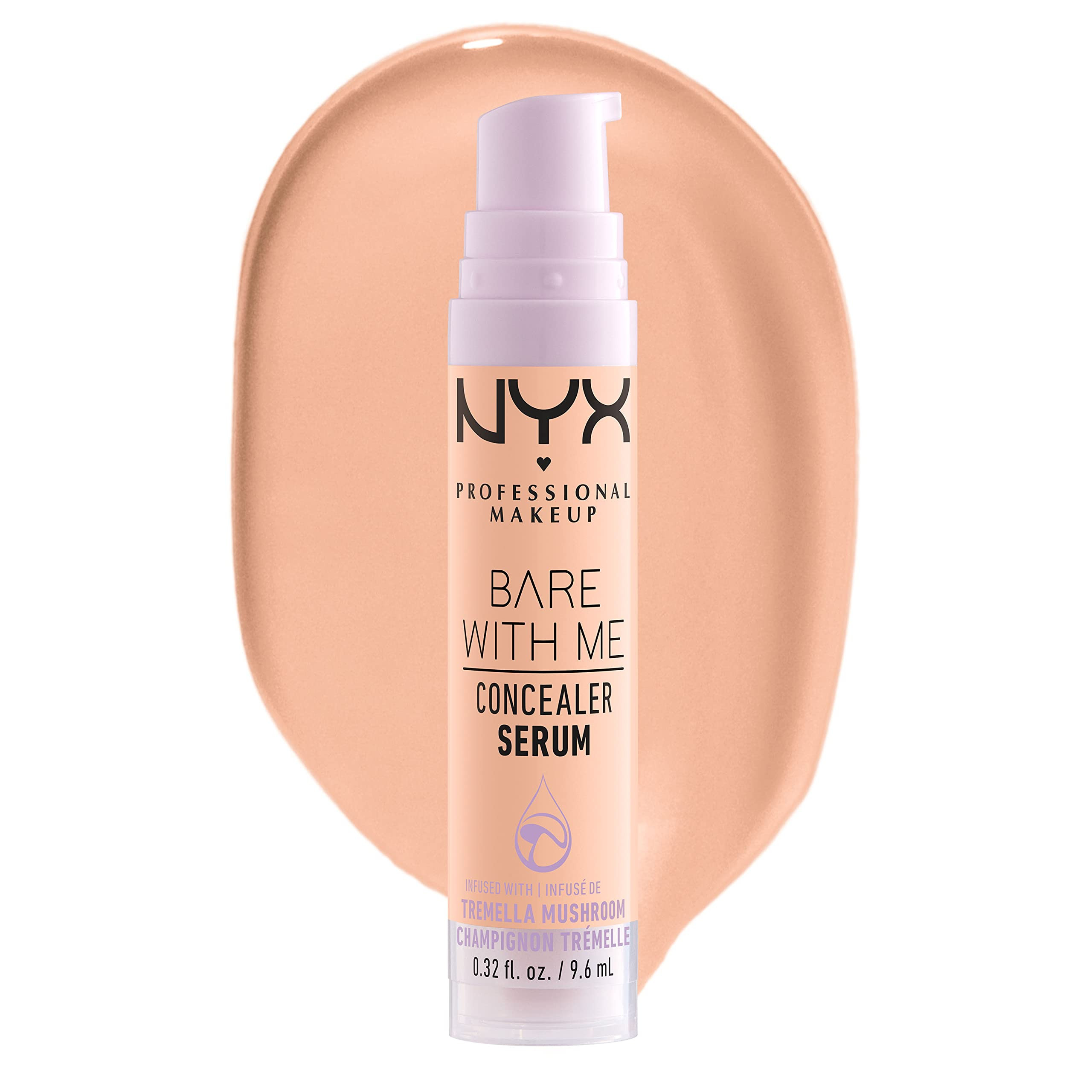 NYX PROFESSIONAL MAKEUP Bare With Me Concealer Serum, Concealer Makeup For Up To 24Hr Hydration -... | Amazon (US)
