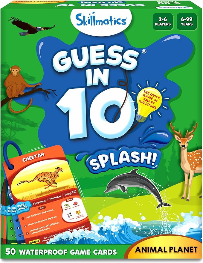 Skillmatics Card Game - Guess in 10 Splash, Educational Games by The Pool, Beach Vacations, Boat ... | Amazon (US)
