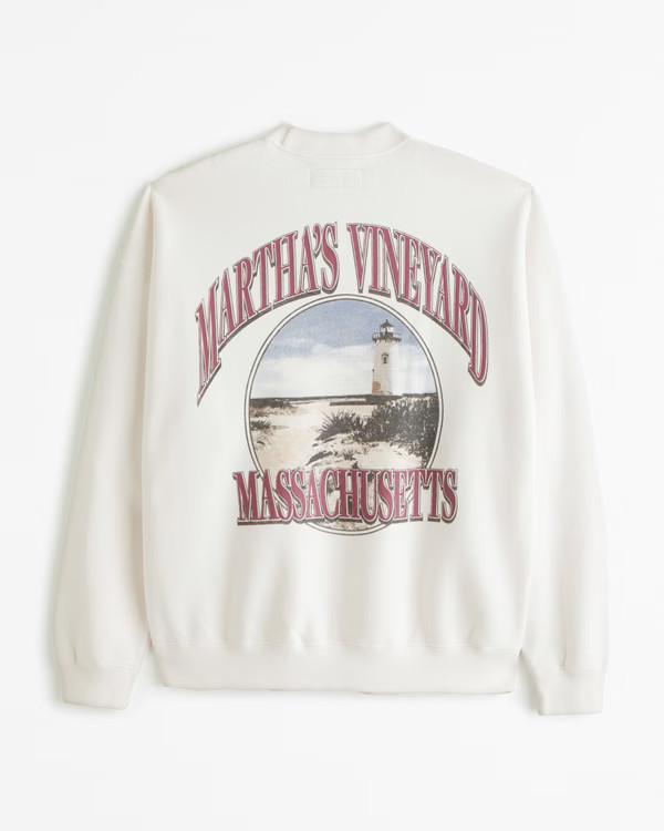 Men's Martha's Vineyard Graphic Crew Sweatshirt | Men's Tops | Abercrombie.com | Abercrombie & Fitch (US)