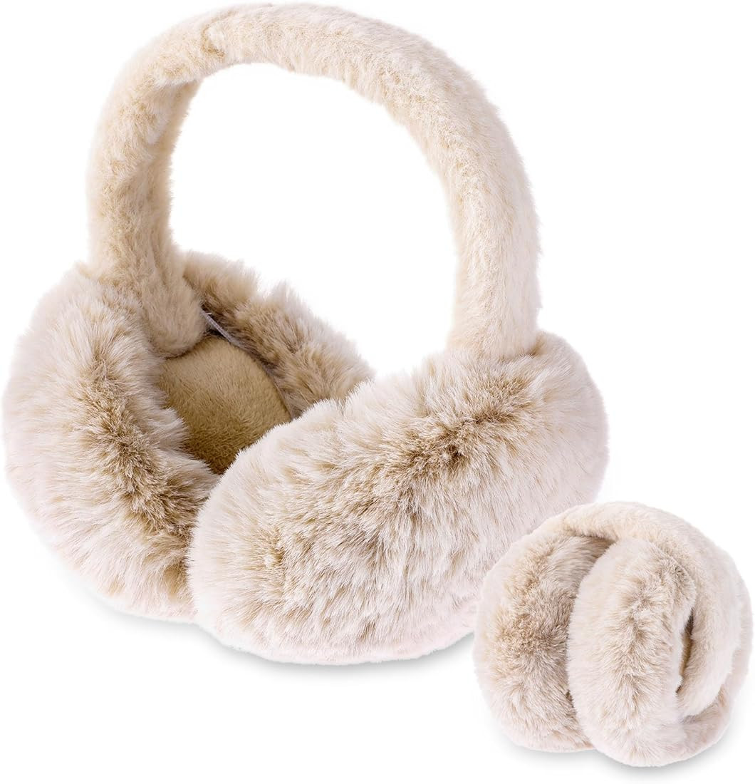 Amazon.com: Lusofie Women's Earmuffs Faux Fur Warm Earmuffs Winter Cute Plush Ear Warmer Ear Cove... | Amazon (US)
