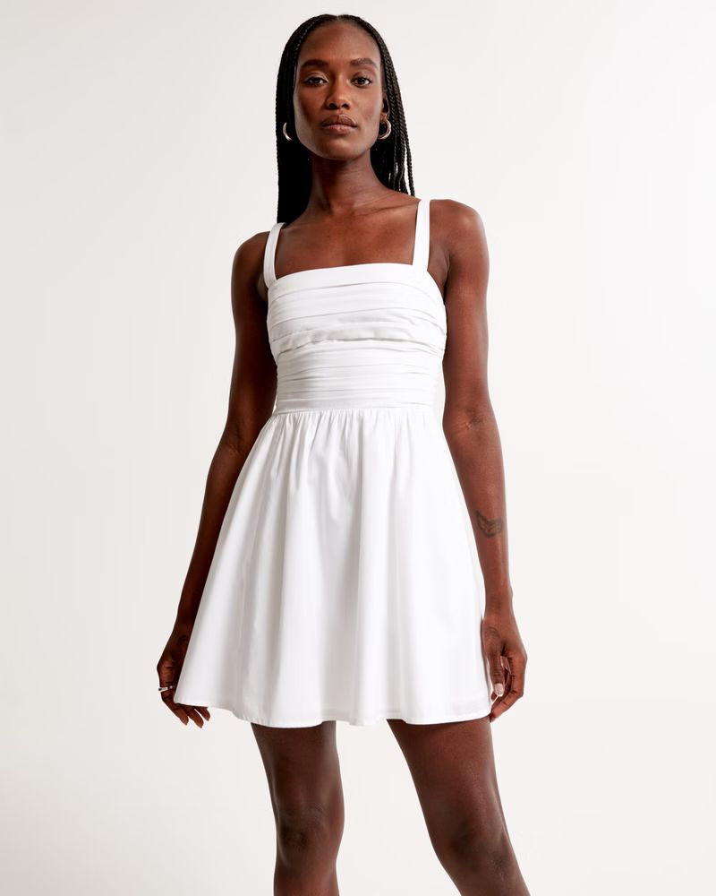 Women's Emerson Poplin Wide Strap Mini Dress | Women's Clearance | Abercrombie.com | Abercrombie & Fitch (US)