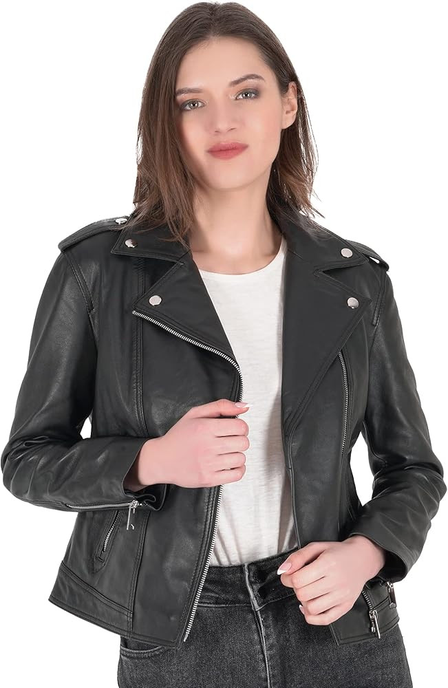 SWEET LASSI Genuine Leather Jacket Classic Comfortable Design Coat for Motorcycling, Biking | Amazon (US)