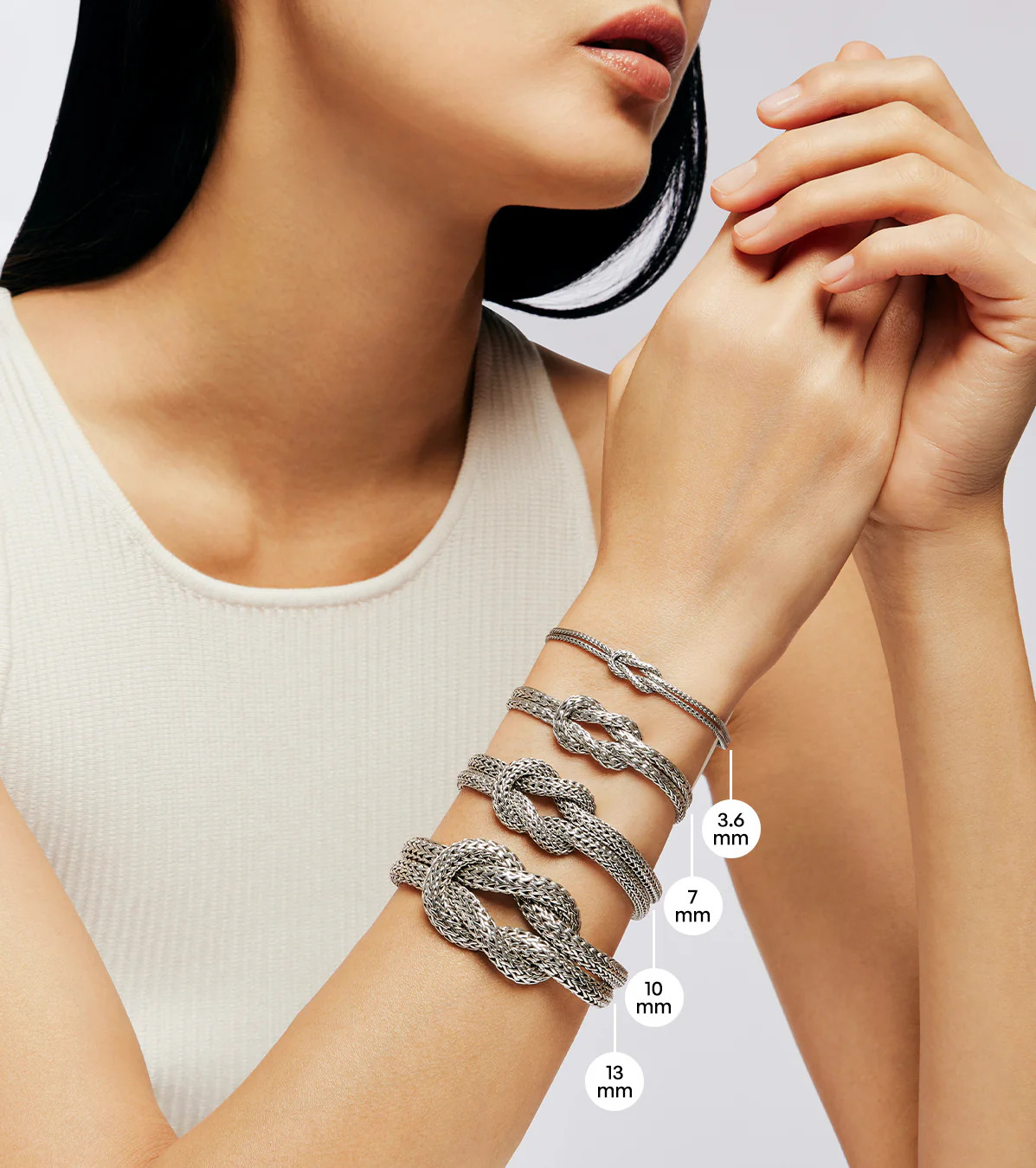 Love Knot Bracelet, Sterling Silver, 13MM|BU901034 | John Hardy