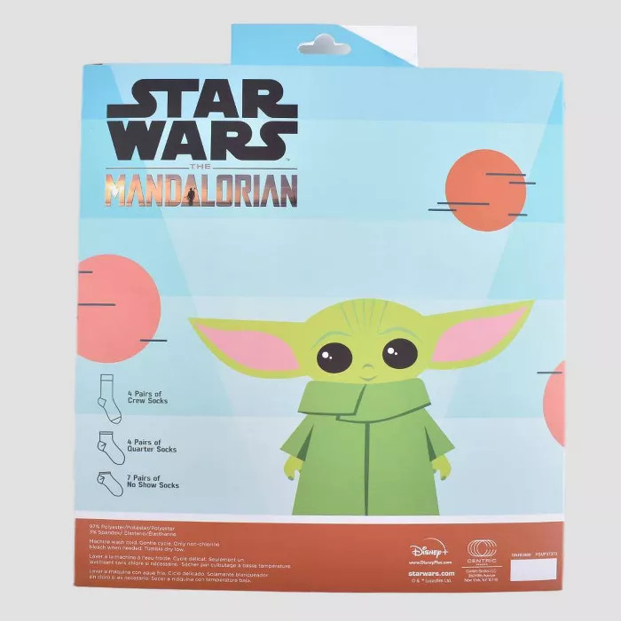 Kids' Star Wars The Mandalorian 15 Days of Socks Advent Calendar | Target