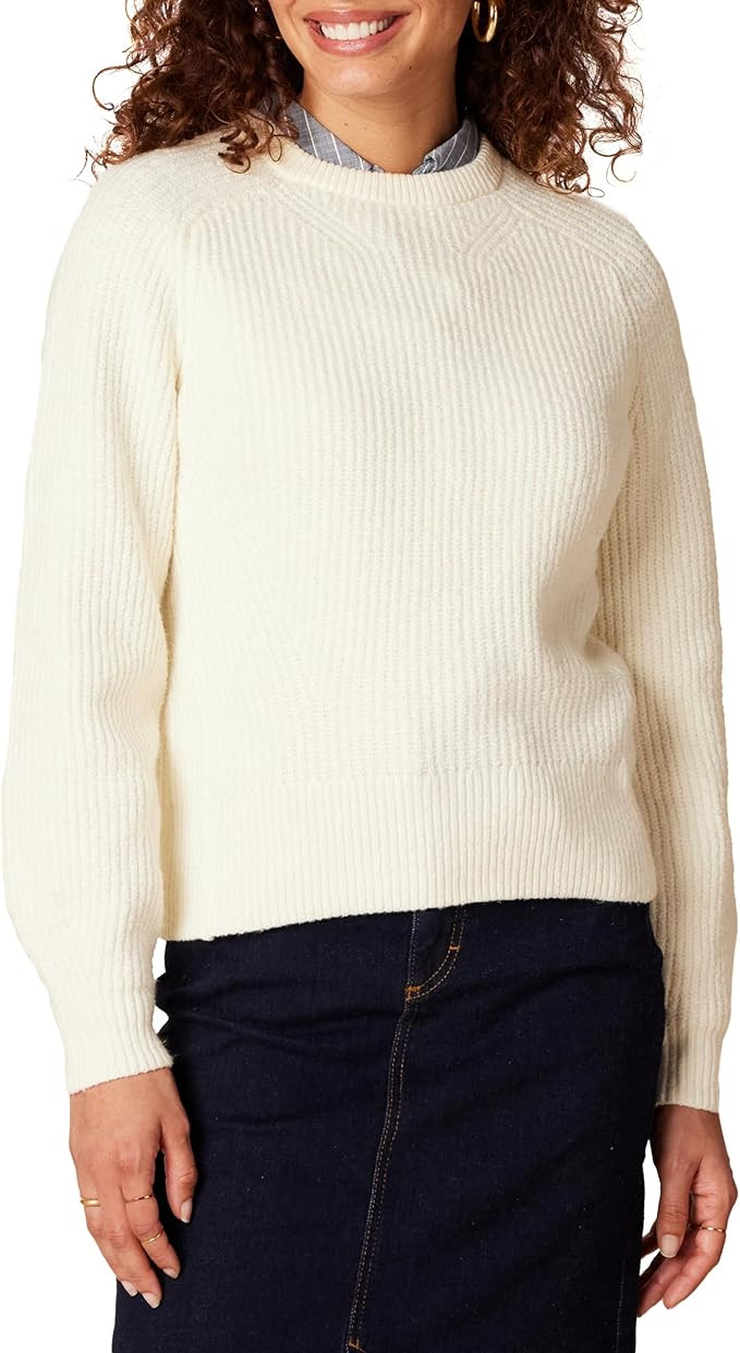 Amazon Essentials Women's Ribbed Long Sleeve Crewneck Sweater | Amazon (US)