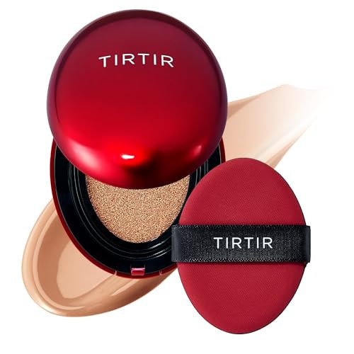 TIRTIR Mask Fit Red Cushion Foundation | Full coverage, Weighless, Skin fit, Satin Glow Finish, Korean cushion foundation (#33C Hazel, 0.63 Fl Oz (Pack of 1)) | Amazon (US)