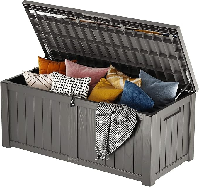 EAST OAK 120 Gallon Large Deck Box with Durable Stainless Steel Construction for Patio Furniture,... | Amazon (US)