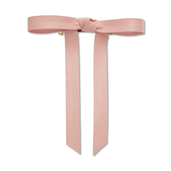 BLUSH BARDOT FAUX LEATHER BOW BARRETTE | LELE SADOUGHI