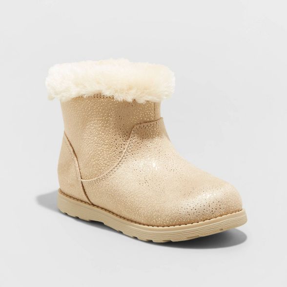 Toddler Girls' Emani Zipper Slip-On Shearling Style Winter Boots - Cat & Jack™ | Target