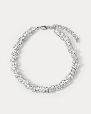 The Rio Rhinestone Anklet- Silver | Luv Aj Inc.